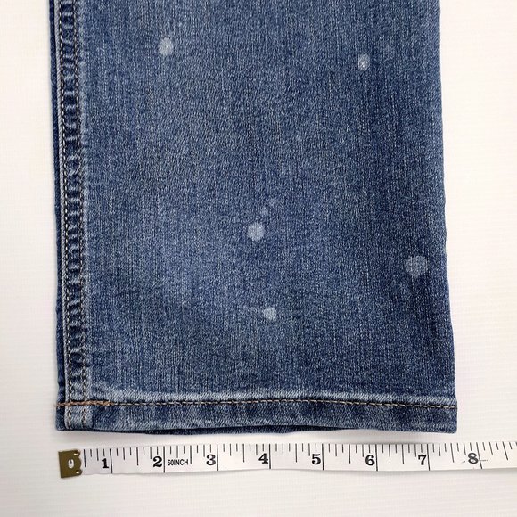 EXPRESS Stella Low Rise Cropped Skinny Jeans in Distressed Medium Wash 90094 - Picture 9 of 13
